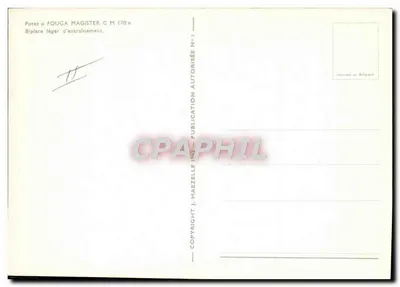 Fouga Magister C.170 — Biplano de treinamento — J. Maezelle, N°2 — Verso