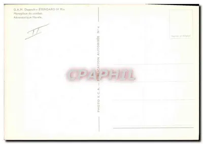 Dassault Étendard IV M — Aeronave de combate monoposto — Aéronautique Navale — N°4 — Verso