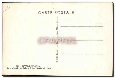 Avião Blériot de raid — Istres-Aviation — Coleção Perretti — Verso
