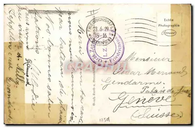 LZ 127 "GRAF ZEPPELIN" — acima da halle de dirigíveis — editada por Anuco — Verso