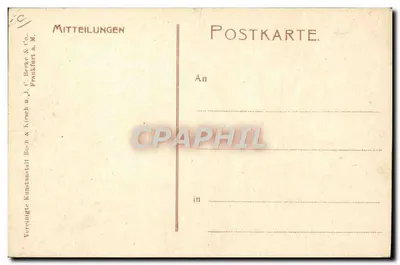 Metz — Balon powietrzny przed swoim hangarem — Mitteilungen & Co. Berge & Krosch a. M. — Rewers