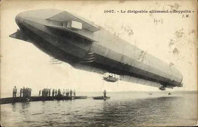 Duits dirigibeltje « Zeppelin » — 1007 — J. Hauser, fotograaf-uitgever, Parijs