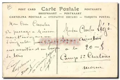 Dirigível Militar LA RÉPUBLIQUE — preparação antes da primeira ascensão — editor ND Pbot — Verso