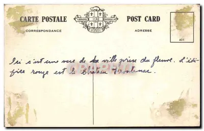 Ogólny widok miasta Quebec — Widok z rzeki, Quebec, Kanada — Wydawnictwo Garneau, nr 401 — Rewers