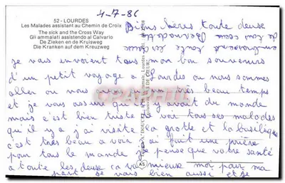 Lourdes — Camino de la Cruz — Ed. A. Doucet, n° 52 — Reverso