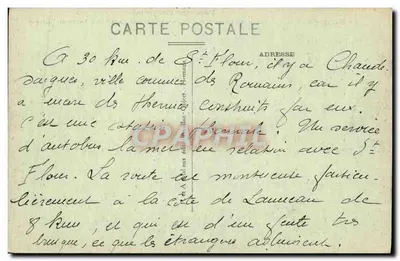 St-Flour (Cantal) — Trasa z St-Flour do Chaudes-Aigues — Côte de Lanau — Gwałtowny zakręt — Rewers