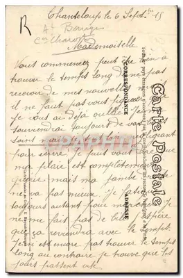 Castelo de Champrou, fachada Norte — Lunery (Cher) — editor 'Pano' n°15 — Verso