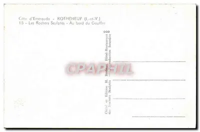 समुद्रतट के चट्टान - ROTHÉNEUF (I.-et-V.) — छोटे चट्टानों के शिल्प — गॉफ्र के किनारे — H. Bredou के संस्करण — पीछे