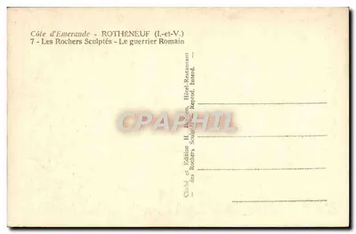 Costa de Esmeralda - ROTHÈNEUF (I.-e-V.) - Os Rochos Esculpidos - O Guerreiro Romano — Verso