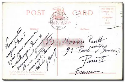 Francisco Cal - Budynki Ferry — widok nocny — Pacific Novelty Co. nr S.F.336 — Rewers