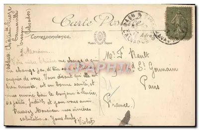 Caen — Alcobas del Hotel de Than — LL. — N° 52 — Reverso
