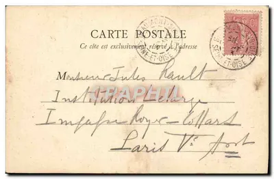 El Bois de Boulogne en otoño — Pré Catelan, Chalet Bengali — B. F., París — Reverso