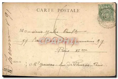 Bilhete postal antigo Paris Condorcet — Verso