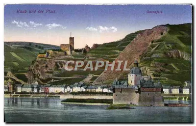 Kaub und die Pfalz — Gattenfels — série de cartas postais