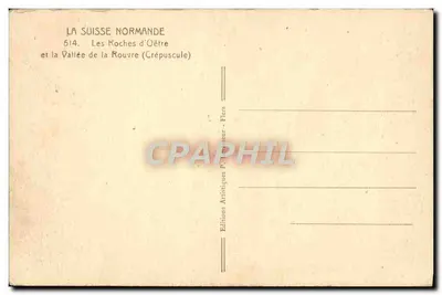 As Rochas de Oëtre e a Vale da Rouvre (Crepúsculo) — A Suiça Normanda — P. Levasseur — Verso