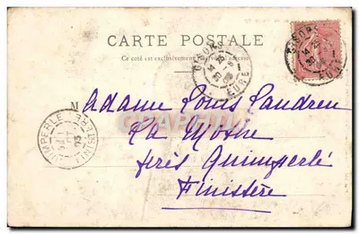 Stara pocztówka Gisors Chateau Du Boisgeloup — Rewers