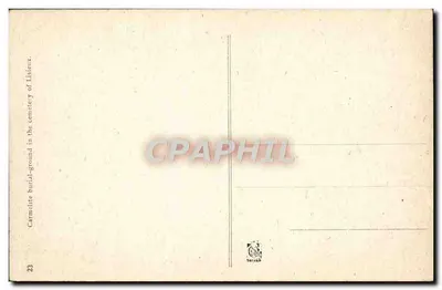 Tarjeta postal antigua Enclos Des Carmelites Au Cimetiere De Lisieux — Reverso