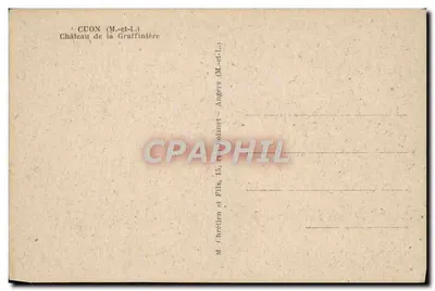 Castelo de La Graffinière — Cuon (Maine-et-Loire) — Editor: M. Chrétien et Fils — Verso