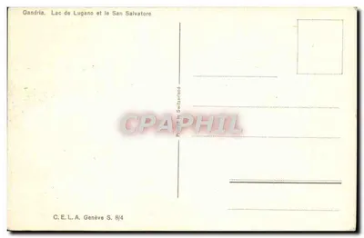 Gandria, Jezioro Lugano i San Salvatore — C.E.L.A. Genève S.8/4 — Rewers