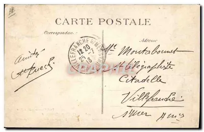 De Commandant Mornet die de inspectie doet van het Landingskorps — Marine Nationale — Paul Vasseur, uitg. - Nice, n° 258 — Achterkant