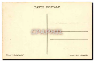 Cabina elektrodynastyczna w Paryżu-P.L.M. — Poczta elektrodynastyczna — Wydanie Bulletin P.L.M. — Rewers