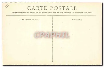 Auvergne — krajobraz z zamekiem i borkami — Chemins de Fer d'Orléans, wydawca S. Dornal — Rewers