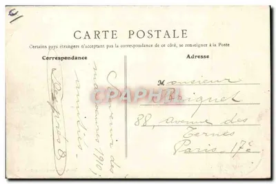 Manobras de Picardie em 1910 — Campo de Aviação - Os Hangares de Aviões — Verso