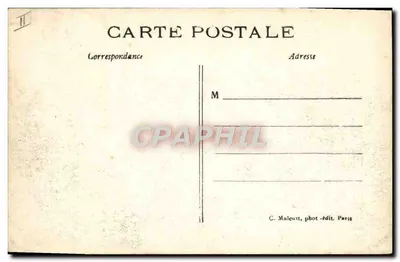 Paris — O Conde de LA VBERT em seu avião Wright passando sobre a Seine durante seu famoso voo de Juvisy-Tour Eiffel, ida e volta em 49 m. em 13 de outubro de 1909 — C. M. — Verso