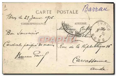 BRON — Campo de Aviação — G.B. — Verso