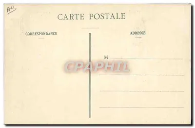 Aeroplan Antoinette IV pilotaowanego przez pana Huberta Lathama w locie — Librairie Aéronautique Cserin, Mourmelon — Rewers