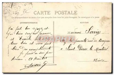 Fabriken von Dion-Bouton — 3 - In der Gießhalle — Verlag J. Barréau, Paris — Rückseite