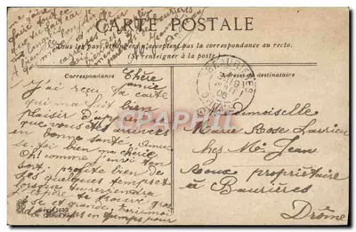 A CHEGADA NA PENSÃO — Editor: K. F. Editor, Paris — Série 1433 — Verso