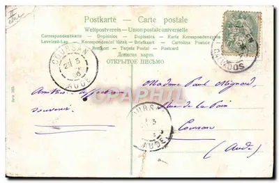 Bilhete postal antigo Automóvel Crianças Bebês — Verso