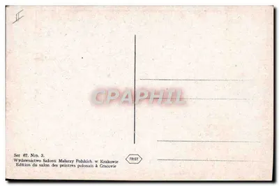 Grupa podróżnych wokół ognia w zimie — W. Kossak — Rok 1812 — Rewers