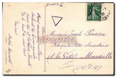 Avião de asas rígidas — Boa Ano — Imp. J. H. M. (N° 1293) — Verso