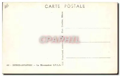 Avião monomotor F-AKFI — Istres-Aviation — S.P.C.A. — n°417 — Verso
