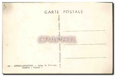 Avion de Tourisme Caudron « Lucicle » — Istres-Aviation — Éditeur : Tranchand, Mâcon, n° 378 — Verso