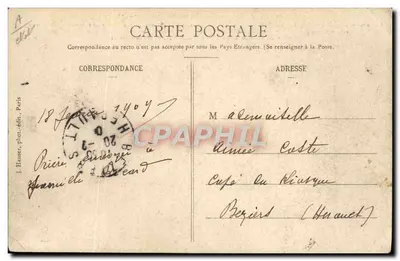 Tarjeta postal antigua Tarjeta postal antigua Avión Aviación Zeppelin Auto globo del conde de la Vaulx — Reverso