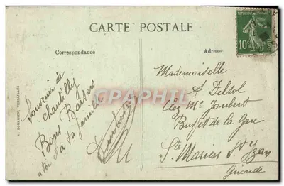 Zamek w Chantilly — fasada Zachodnia — A. Bourdier, Versailles, nr 19 — Rewers