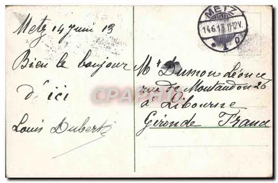 Metz, Katedra — widok katedry gotyckiej — wydawca nie widoczny — Rewers