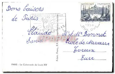 París - La Columnata de Luis XIV — Fabric. Franc. E.R. París, n° 143 — Reverso
