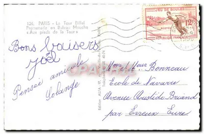 La Torre Eiffel — Passeggiata in battello — Edizione ALFA — Verso
