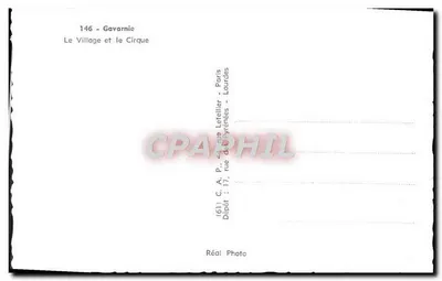 Gavarnie — Wioska i Cirque — C. A. P. Letellier, Paryż — Rewers