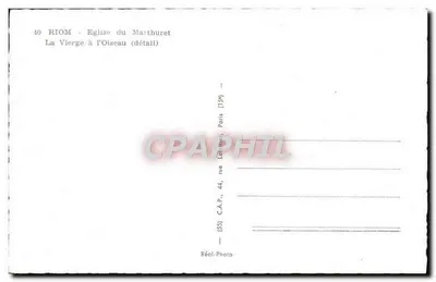 Dziwka z ptakiem — szczegół — Stara pocztówka Paris — Rewers