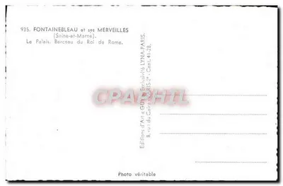 Fontainebleau — O Palácio. Berço do Rei de Roma — Edições d'Art & GDT, Paris — Verso