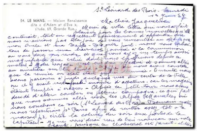 Casa Renascentista chamada « d'Adam e d'Eve » — 69, Grande Rue — Le Mans — Verso