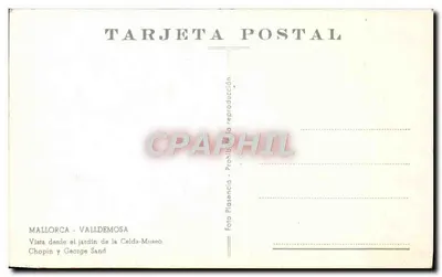 Valldemosa — Widok z ogrodu muzeum Chopina i George Sand — Foto Plasencia — Rewers