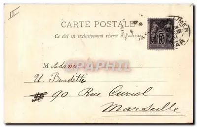 Coulon — Salvamento de marinheiros — A. Boujault, fot.-edit. - Toulon-sur-Mer — Verso