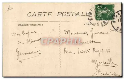 Nîmes - Bd. Victor-Hugo — trem n°27 — editor L. n°3212 — Verso