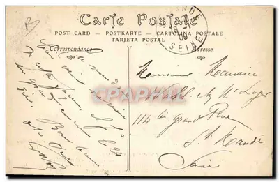 A Conquista do Ar — Voo histórico de Wilbur Wright no Camp d'Autours — Editor: Chez Brangre, n°56 — Verso